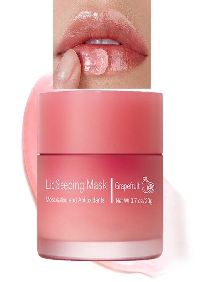 Tiejdhr Sleeping Lip Mask, Nourish & Hydrate Lip Mask With Vitamin E, Lip Balm Lip Skin Care, Hydrating & Moisturizing Reduce Lip Lines, Night Sleep Anti-chapped Lip Cream (03# Grapefruit) - Image 1